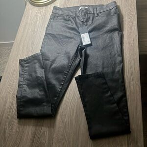 Gianni Bini Tori Skinny Leg Mid Rise Coated Denim Jeans NWT